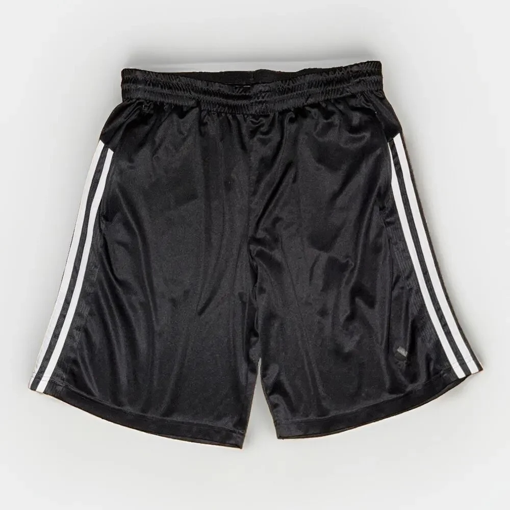 adidas Soccer Shorts Black Athletic Zip Pocket Men’s 32x10